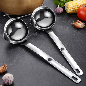 Kitchen Oil Filter Spoon Stainless Steel Skimmer Spoon Cooking Oil Filter Scoop for Hot Pot